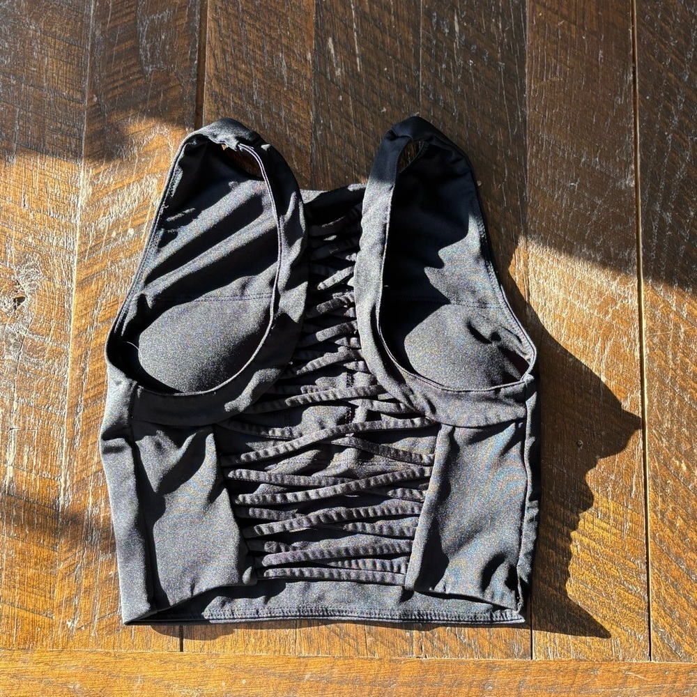 Black Strappy Top - Picture 5 of 7
